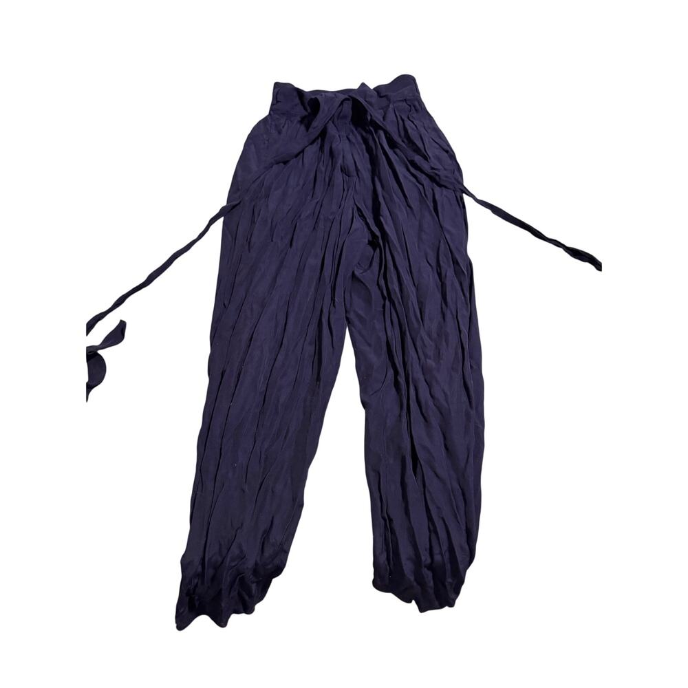 Shelli Segal Navy Relaxed Fit Drawstring Pants Women's Size M Boho